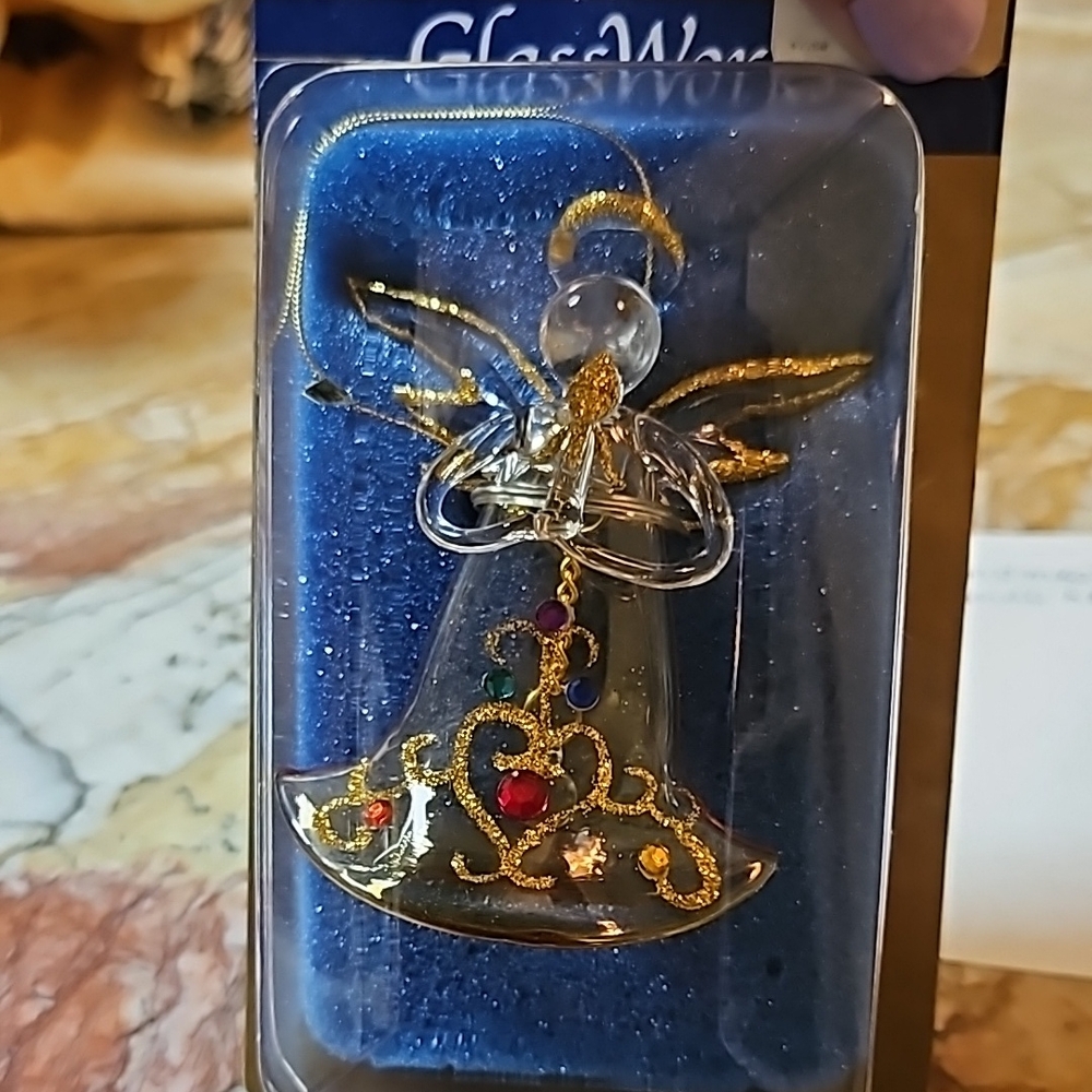 GLASSWORKS Angel Christmas Ornament NEW